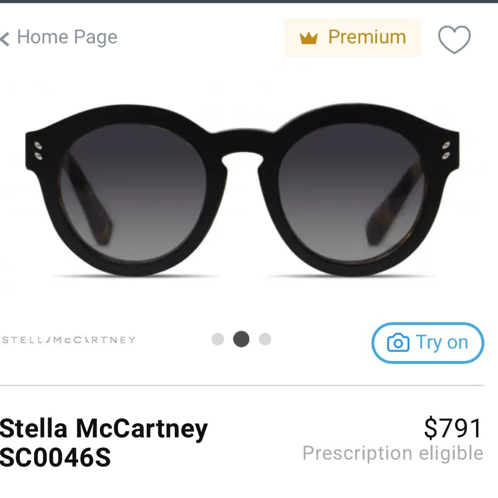 Stella McCartney | Round Dark Purple Sunglasses